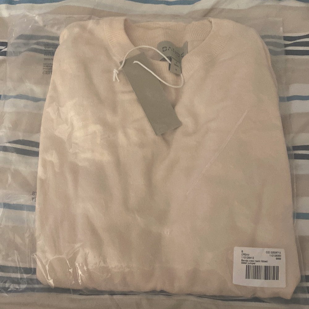 Asos Bando crew neck ribbed detail sweater.